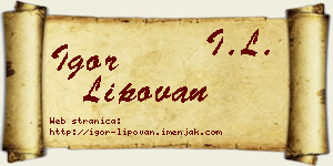 Igor Lipovan vizit kartica